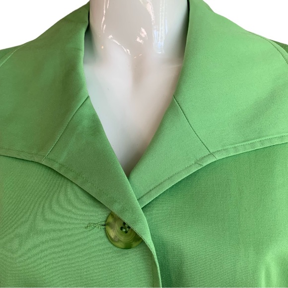 SAG HARBOR GREEN COTTON SWING JACKET. WOMEN’S SIZE 12 PETITE - Picture 4 of 6